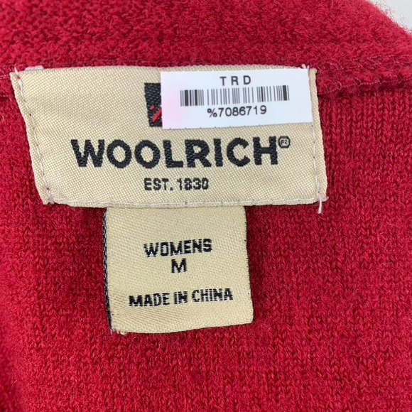 WOOLRICH Ruby Red 100% Wool Vest Zipper Warmer Layer - Women's Size Medium - Picture 7 of 9